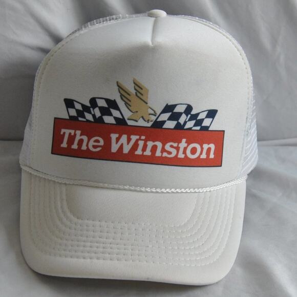 The Winston Vintage White Snap Back Trucker Hat - Picture 1 of 11